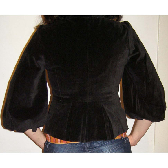 NEW Black Anthropologie Elevenses velvet blazer 8 - Picture 3 of 8